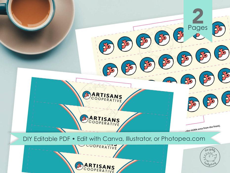 Printable Chicken Themed Water Bottle Labels for the Artisans Cooperative Fundraiser