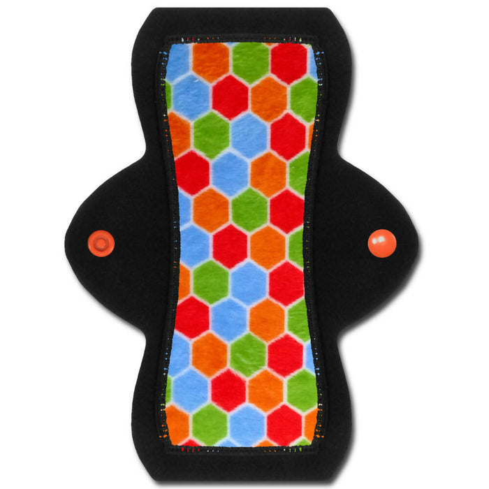 *Minky* Topped Reusable Pads & Panty Liners - Beehive Hexagon Print