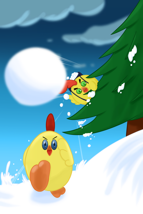 Chippo and Zuzu Winter 4K Wallpaper + 2 Mobile Wallpapers