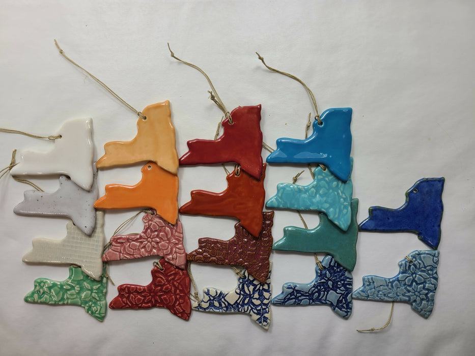 NY New York Christmas Ornament - Pottery Ornament