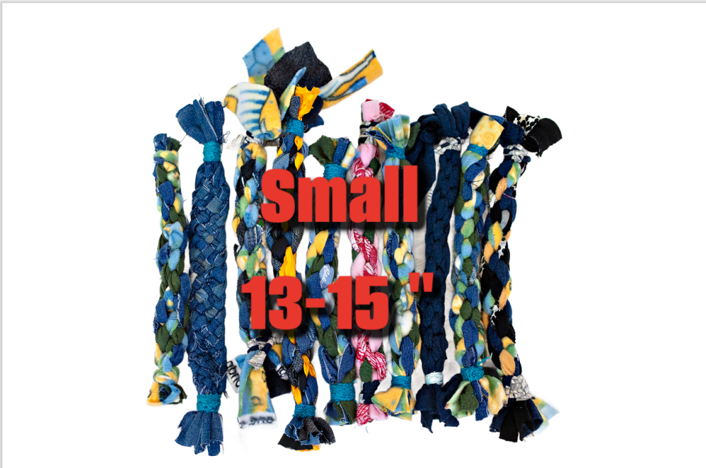 Hand Braided Rope Pet Tug Toys - Short 13-15 inches