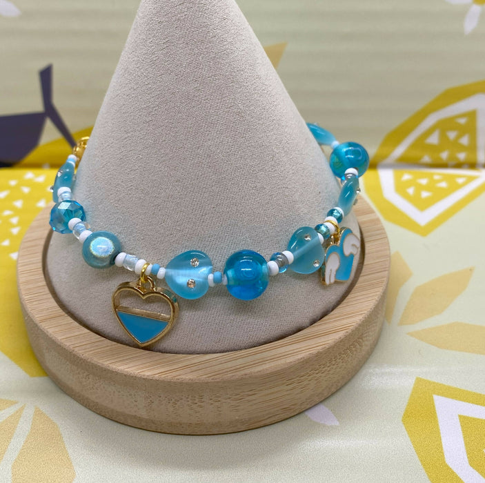 Fairy Core Blue Heart Bracelet