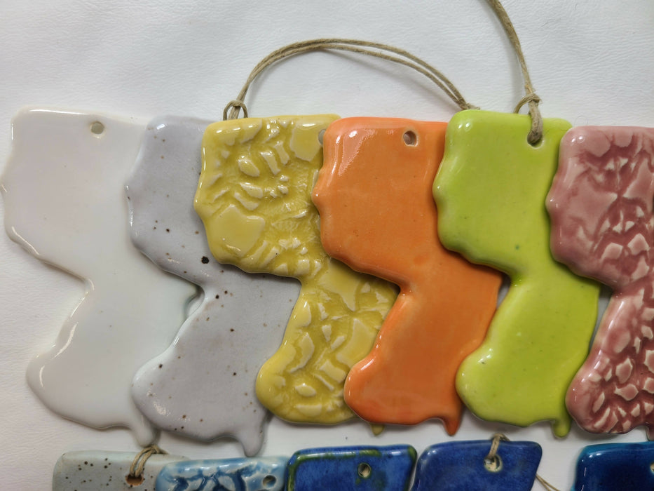 NJ New Jersey Christmas Ornament - Pottery Ornament