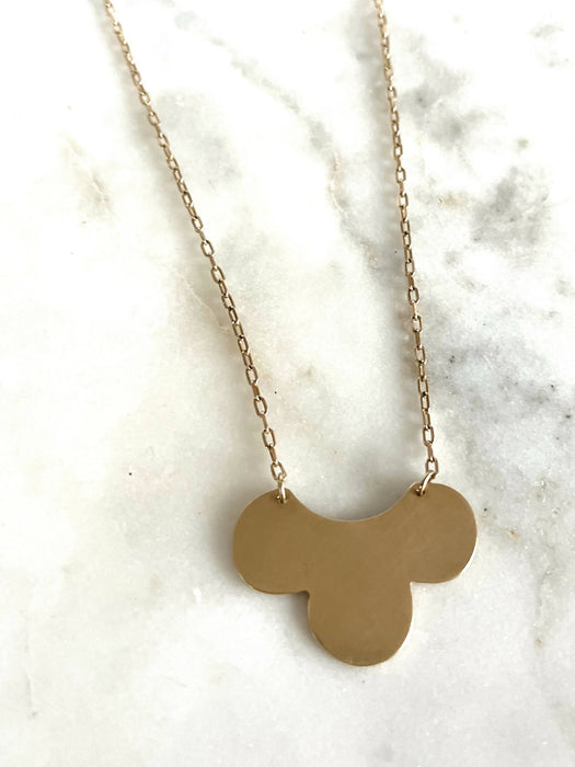 Grandiflora Brushed Brass Necklace