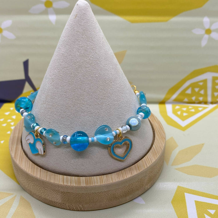 Fairy Core Blue Heart Bracelet