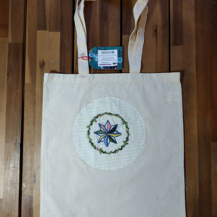Hand embroidered tote bag - Pennsylvania Dutch collection