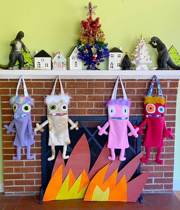 Small Mon-stor Toy Storage Bag - Monster Holiday Stocking
