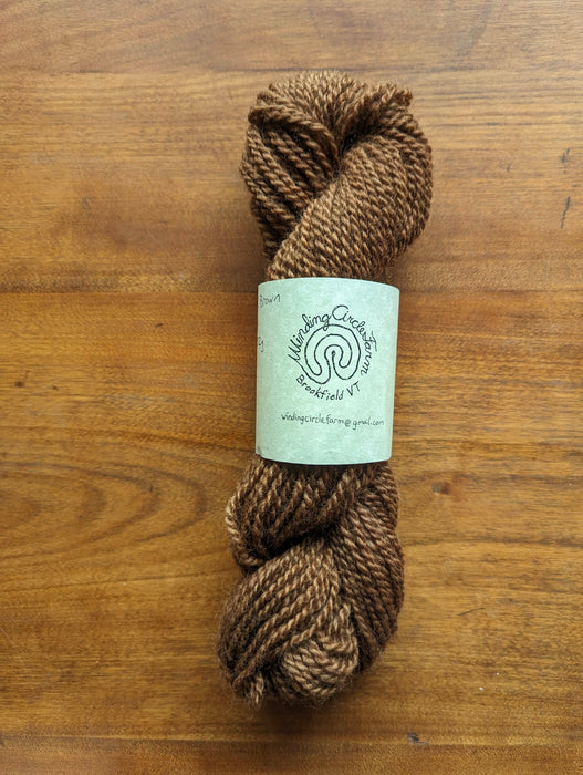 100% wool yarn, naturally dyed, medium weight, 2 oz, 82 yards