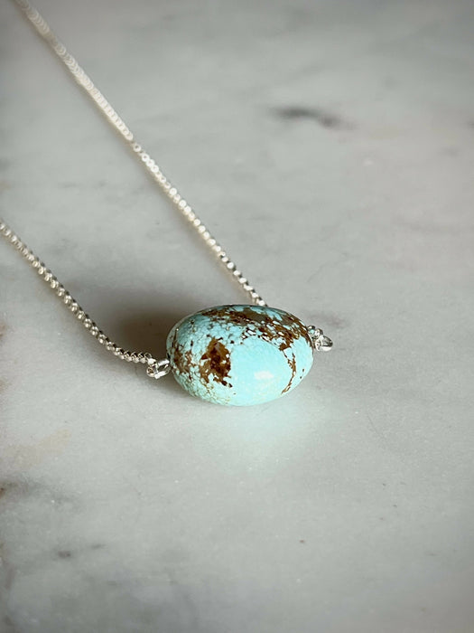 Turquoise Pebble Sterling Silver Necklace