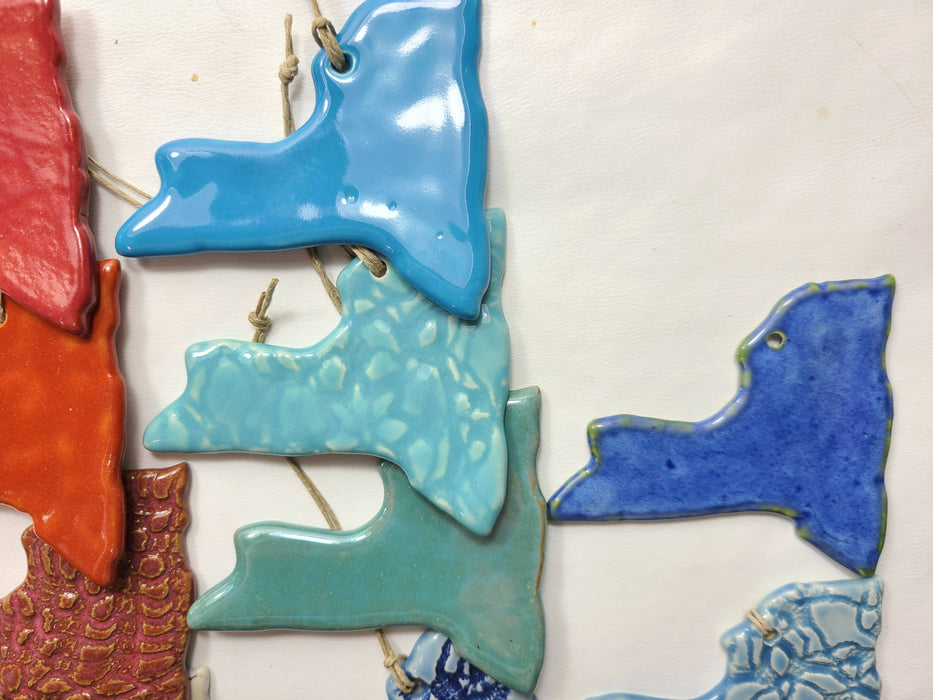 NY New York Christmas Ornament - Pottery Ornament