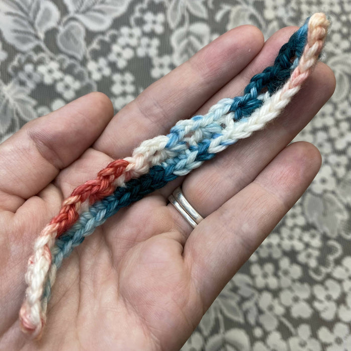 Crochet Bookmark in Co-op Colors