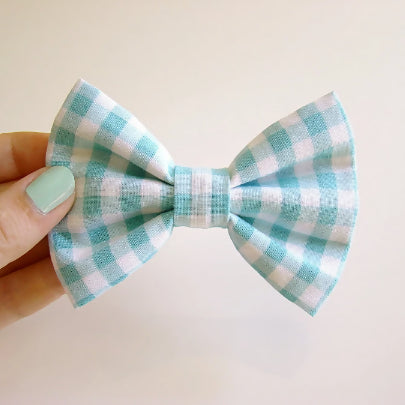 Retro Large Hair Bow Clip | 100% Cotton Fabric